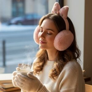 Pink Faux-Fur Earmuffs
